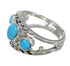 Southwest Authentic Sterling Silver Jewelry Turquoise Ring Size 5-3/4 AX84378